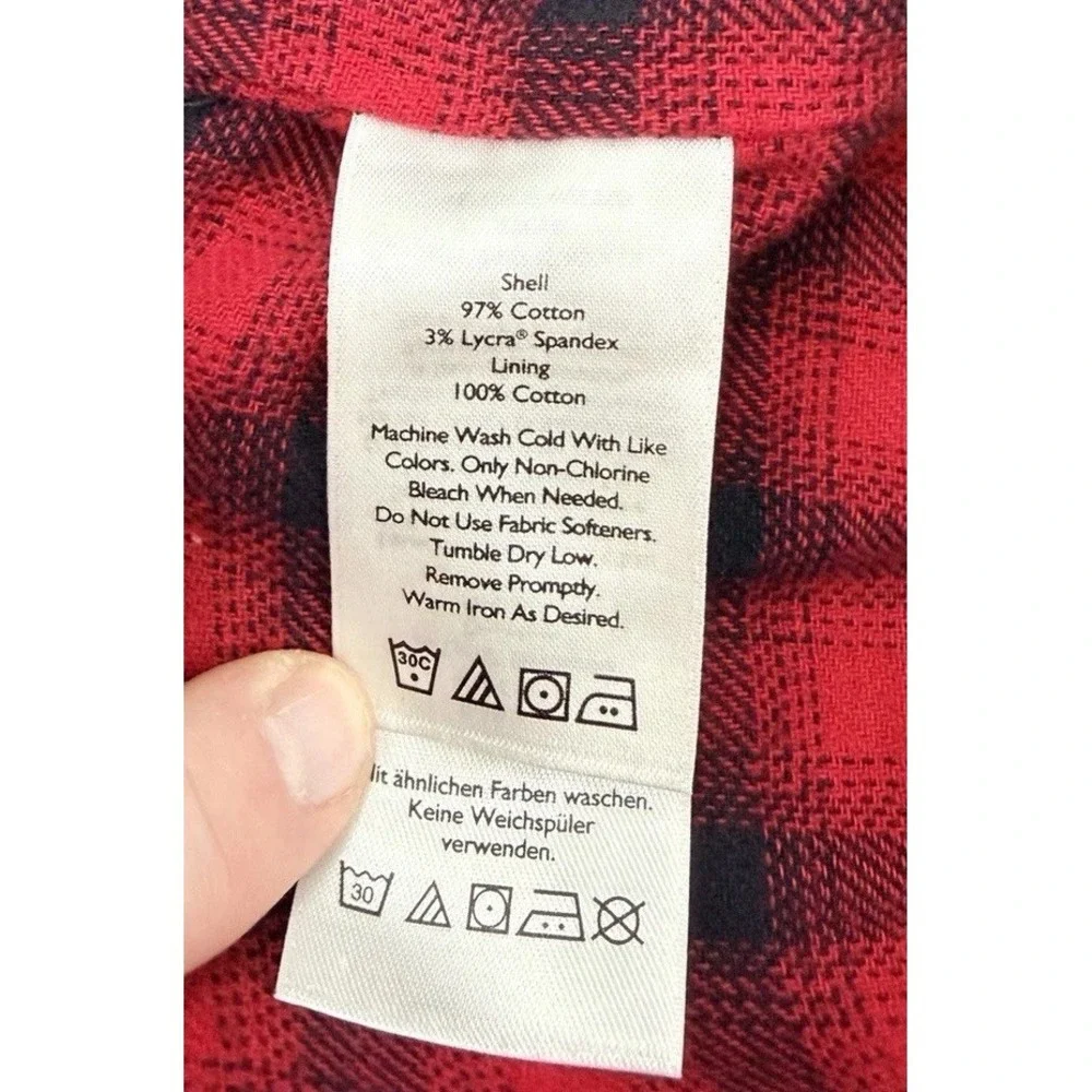 Eddie Bauer Pants Womens 12 Gray Legend‎ Wash Boyfriend Relaxed Flannel Lined